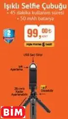 POLOSMART IŞIKLI SELFİE ÇUBUĞU